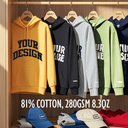 Custom Cotton Hoodie - Personalized Logo/Design Sweatshirt (Unisex)