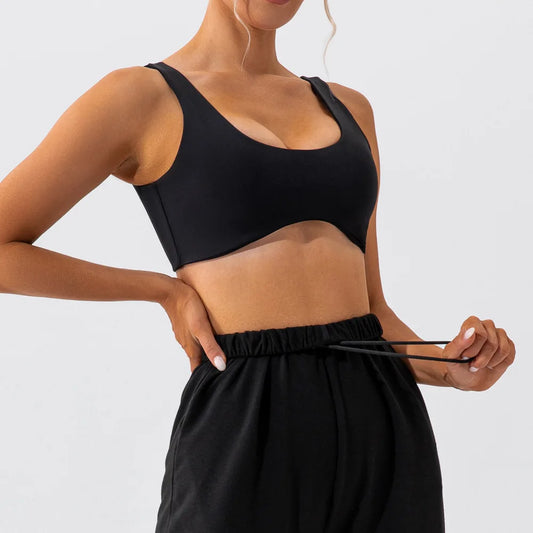 Seamless Shockproof Sports Bra - Breathable Push-Up Fitness Top