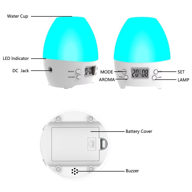 Manufacturers Selling Aromatherapy Alarm Clock Multi-function LED Digital Car Home Decoration Fragrance Clock