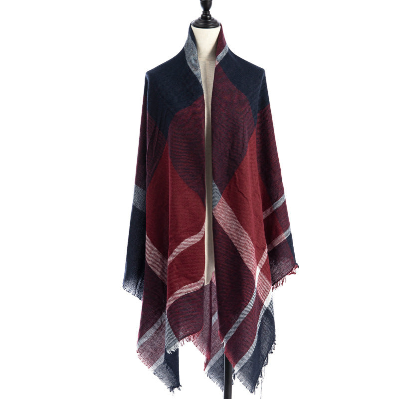 Women's Cashmere-like Plus-sized Double-sided Qicaigei Scarf Shawl