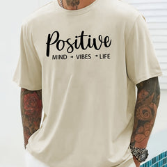 Men's T-shirt, Front Printed T-shirt, Summer, Spring, Autumn Casual Short Sleeved T-shirt, Top As A Gift