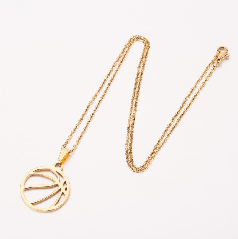 Games stainless steel volleyball necklace