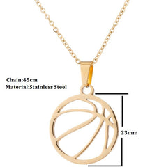 Games stainless steel volleyball necklace