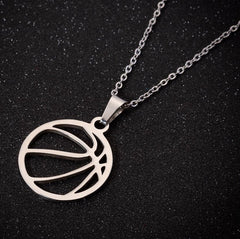 Games stainless steel volleyball necklace