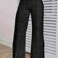 Y2K Flared Pants - High-Waist Mesh Patch Trousers (2024)