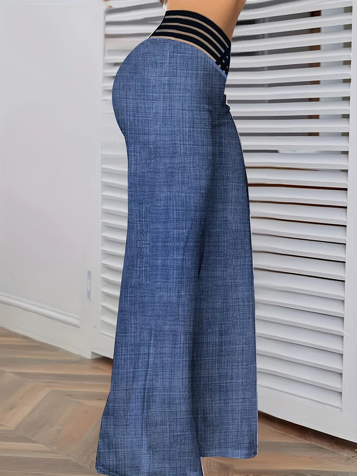 Y2K Flared Pants - High-Waist Mesh Patch Trousers (2024)