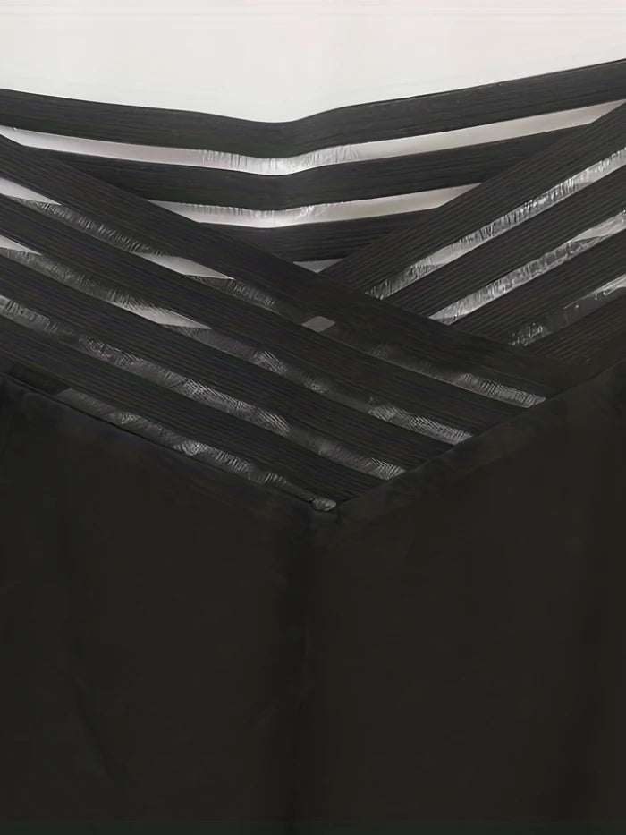 Y2K Flared Pants - High-Waist Mesh Patch Trousers (2024)