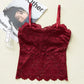 Floral Lace Bralette - Wirefree Sexy Camisole Top with Adjustable Straps & Removable Pads