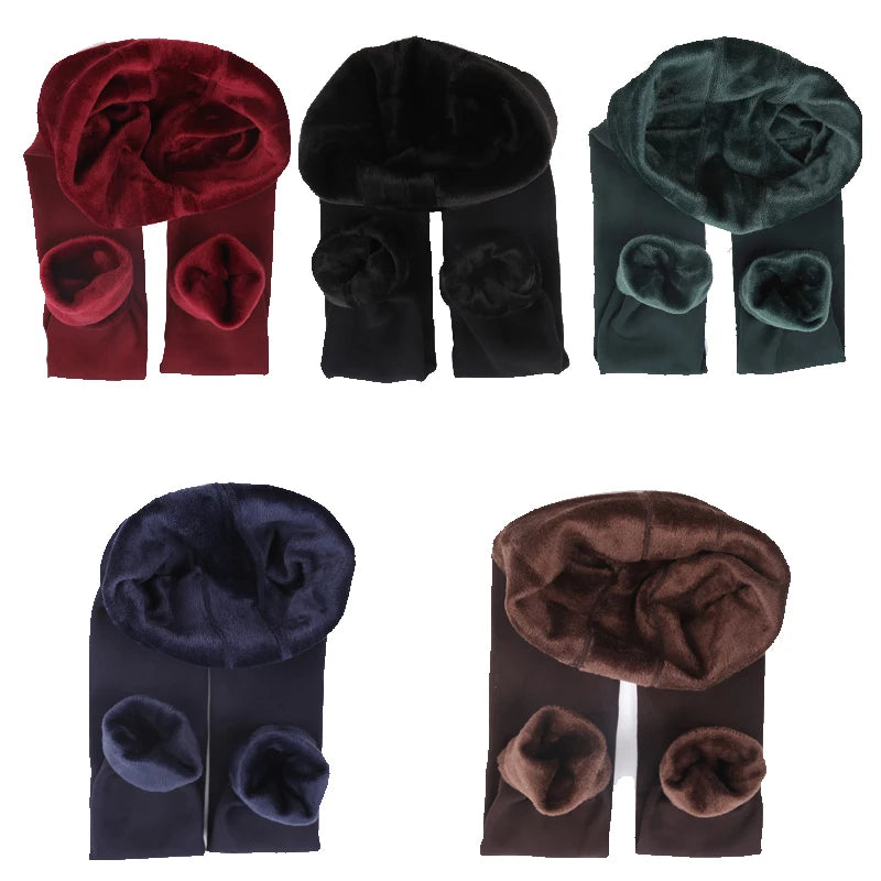 Velvet Fleece-Lined Thermal Leggings – Thick, Warm, and Stretchy Winter Pants