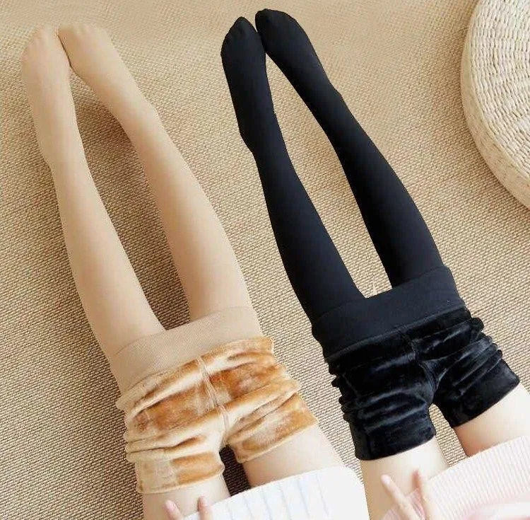 Velvet Fleece-Lined Thermal Leggings – Thick, Warm, and Stretchy Winter Pants