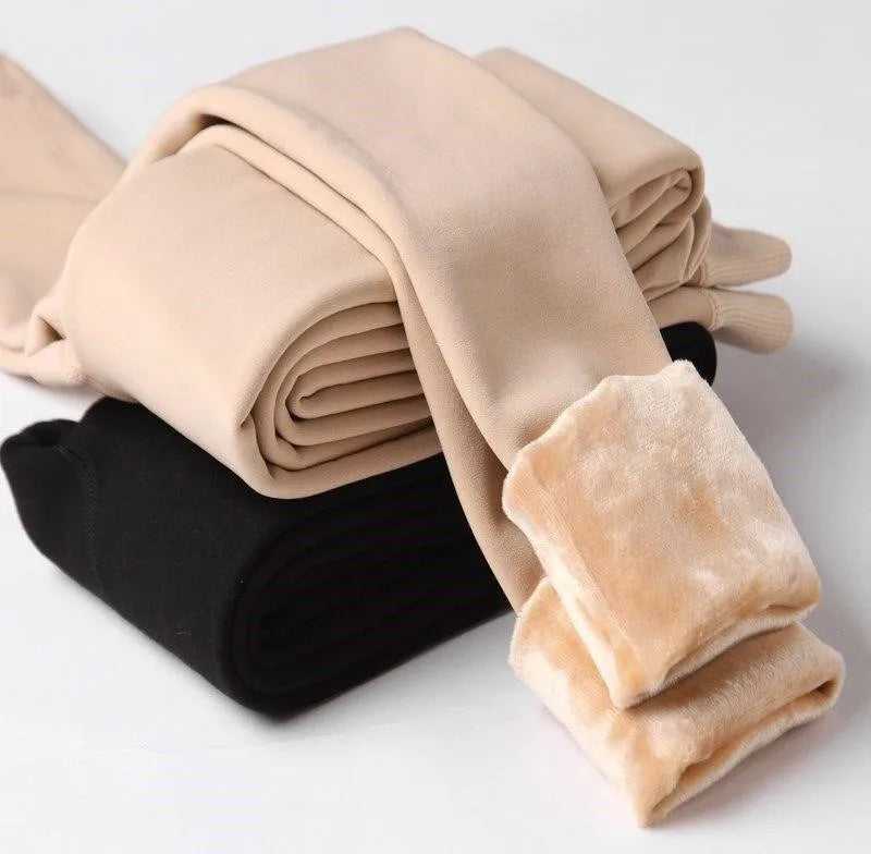 Velvet Fleece-Lined Thermal Leggings – Thick, Warm, and Stretchy Winter Pants