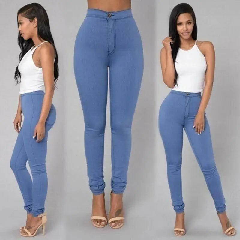 HOT SALE: Women's High-Waist Skinny Jeggings – Stretch & Style Combined!