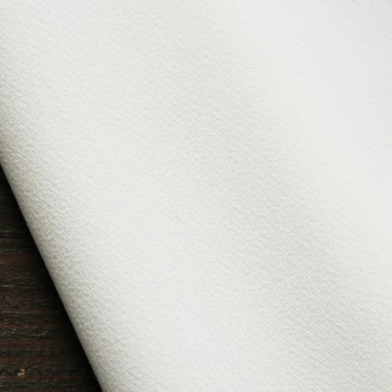 White Chiffon Blouse - Lapel Collar with Black Bow