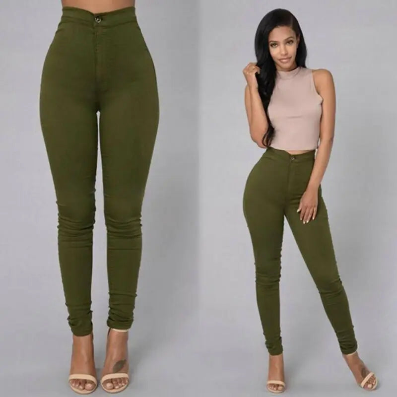 HOT SALE: Women's High-Waist Skinny Jeggings – Stretch & Style Combined!