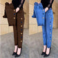 Winter Embroidered High-Waist Skinny Jeans - Stretch Elastic Denim Pants for Women (5XL)