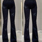 High Waist Slim Fit Rhinestone Embroidered Jeans – Elegant Fall Denim