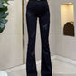 High Waist Slim Fit Rhinestone Embroidered Jeans – Elegant Fall Denim