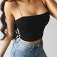Summer Slim Fit Crop Top - Sleeveless Camisole with Spaghetti Straps