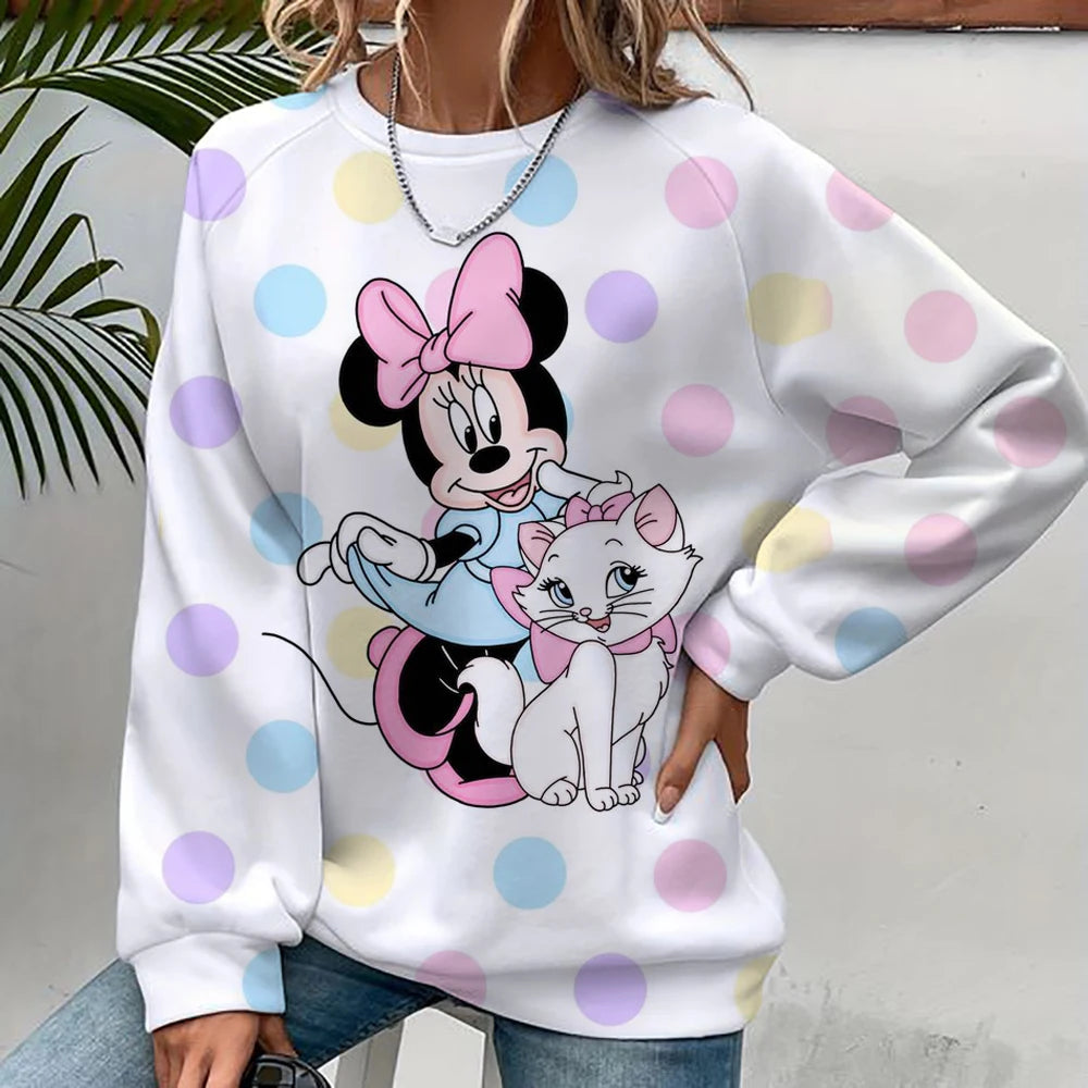 Disney Mickey Mouse Hoodie - Harajuku Style, Long Sleeve Sweatshirt
