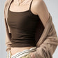 Spaghetti Strap Knit Camisole - Slim Fit Sleeveless Basic Tank