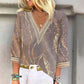 Elegant Short Sleeve Blouse - Casual Loose Fit Top for Weekend and Holiday Wear