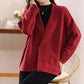 100% Merino Wool Embroidered Cardigan - Floral V-Neck, Autumn/Winter 2024
