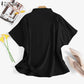ZANZEA Cotton Turtleneck Blouse - Short Sleeve, Oversized Fit