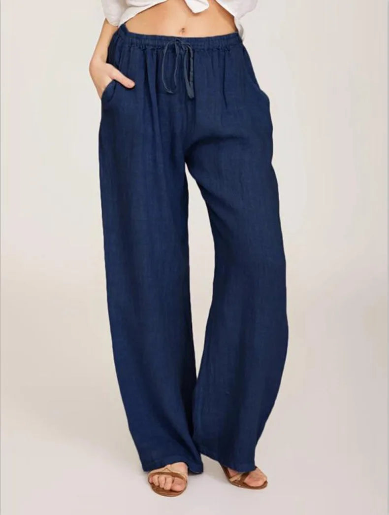 Casual Loose Cotton Linen Pants – Summer & Autumn European-American Style
