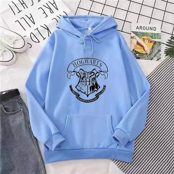 Hogwarts Y2K Hoodie - Oversized Velvet Fleece Sweatshirt