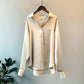 Elegant Knit Cardigan - Lapel Collar & Buttons
