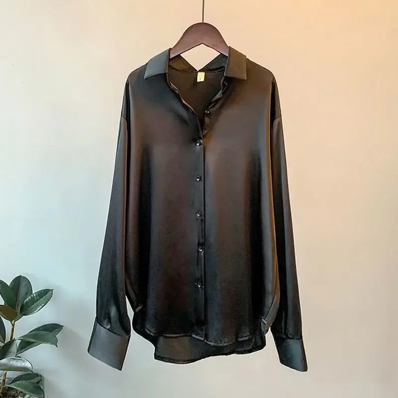 Elegant Knit Cardigan - Lapel Collar & Buttons