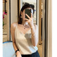 2024 Summer V-Neck Crop Top - Sleeveless Slim Fit, Y2K Style