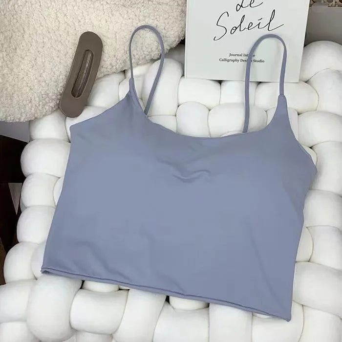 Ice Silk Padded Camisole - Sexy Summer Crop Top & Tube Bra