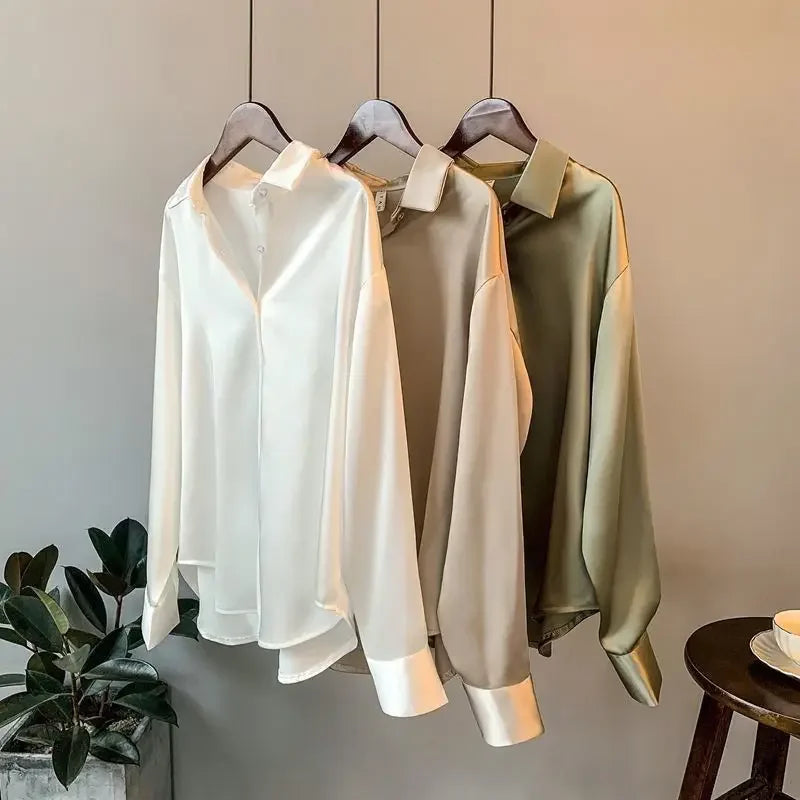 Elegant Knit Cardigan - Lapel Collar & Buttons