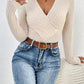 Ribbed V-Neck Bodysuit - Long Sleeve Skinny Fit Autumn/Winter 2023