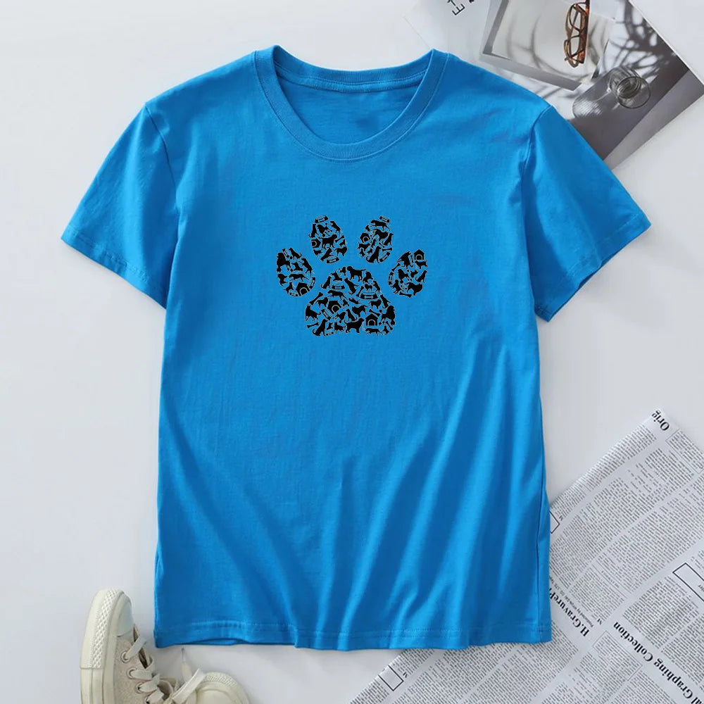 Plus Size 100% Cotton Graphic Tee - Short Sleeve Summer Top