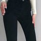 High-Waist Skinny Pencil Jeans - Stretch Denim Ankle-Length Pants