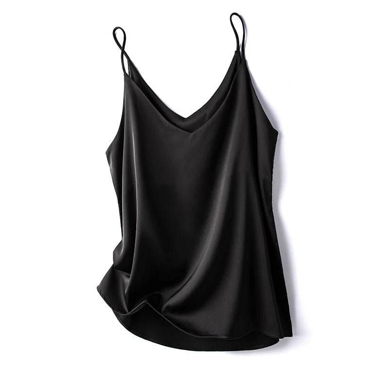 2024 Summer V-Neck Crop Top - Sleeveless Slim Fit, Y2K Style