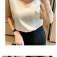 2024 Summer V-Neck Crop Top - Sleeveless Slim Fit, Y2K Style