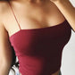 Summer Slim Fit Crop Top - Sleeveless Camisole with Spaghetti Straps