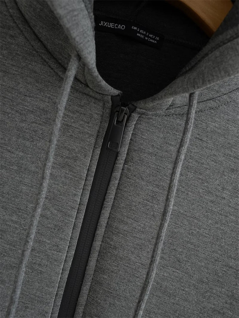 Oversized Zipper Hoodie - High Street Unisex Winter Sweatshirt