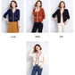 Striped Patchwork Knit Cardigan - V-Neck, Long Sleeve, Autumn 2024