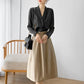 Silk Satin V-Neck Tunic - Long Sleeve, Office Chic