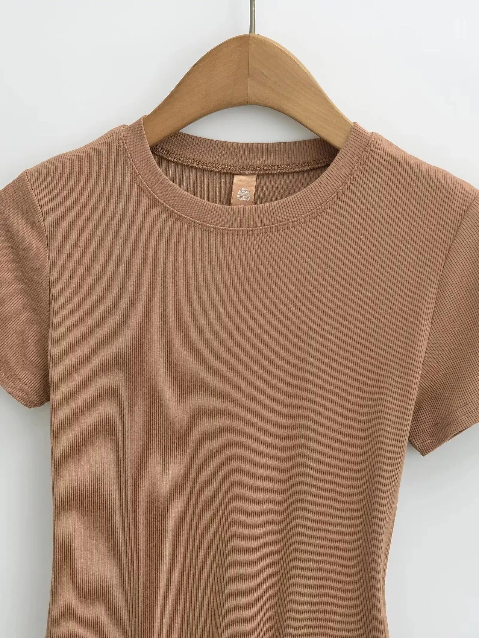 Stretchable Knit Bodysuit - Short Sleeve O-Neck Summer Basic (14 Colors)