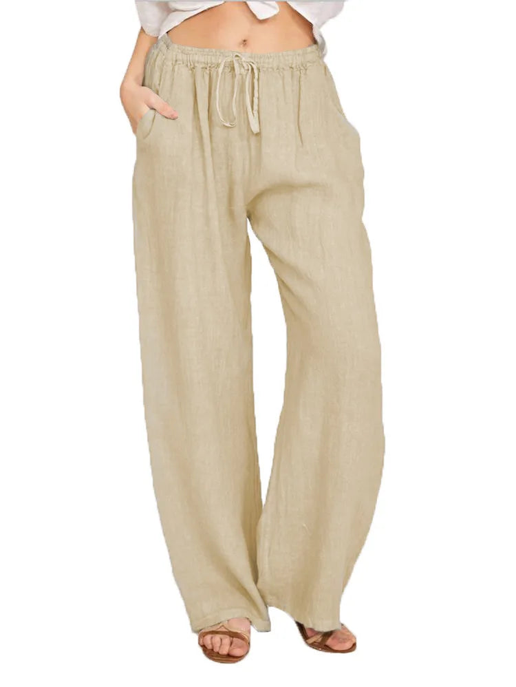 Casual Loose Cotton Linen Pants – Summer & Autumn European-American Style