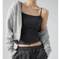 Spaghetti Strap Knit Camisole - Slim Fit Sleeveless Basic Tank