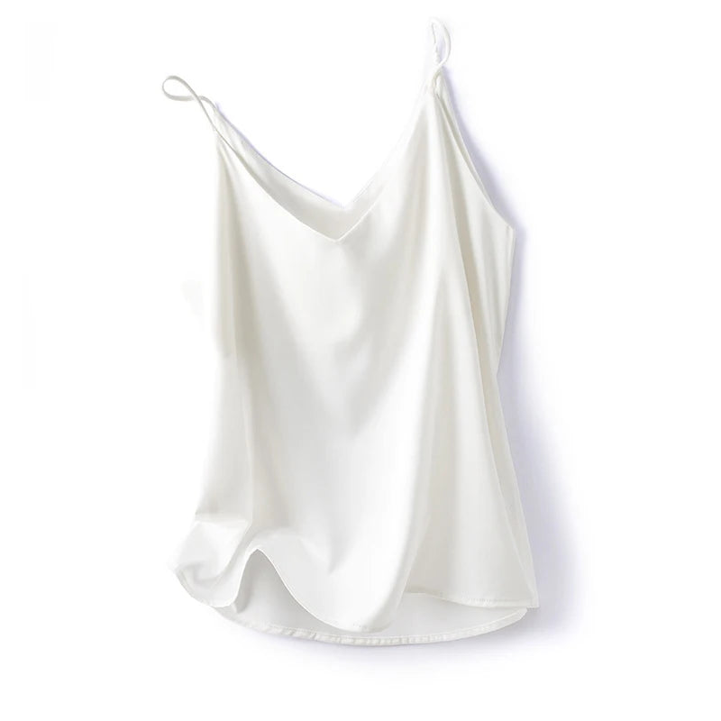 2024 Summer V-Neck Crop Top - Sleeveless Slim Fit, Y2K Style