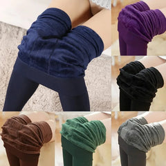 Velvet Fleece-Lined Thermal Leggings – Thick, Warm, and Stretchy Winter Pants
