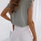 Sleeveless Ruffle Polka Dot Blouse - Lace-Up Bow