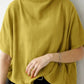 ZANZEA Cotton Turtleneck Blouse - Short Sleeve, Oversized Fit